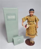 Porcelain Doll Tasime Native H: 9" w/Box AVON