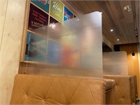 Frosted Booth Partition - 40" w X 27" t