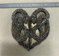 Vintage Marcasite Snake Belt Buckle