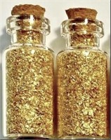 (2) VIAL JARS OF GOLD