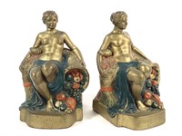 Painted Metal Bookends "Abundance" M.Rotellini