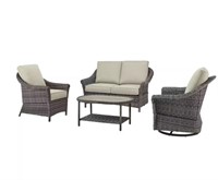 Hampton Bay Chasewood 4-Piece Wicker Patio Set