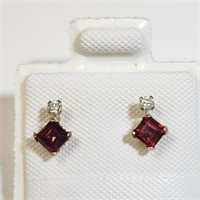 $400 10K  Citrine(0.44ct) Diamond(0.06ct) Earrings