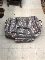 Rolling Camouflage Duffel Bag