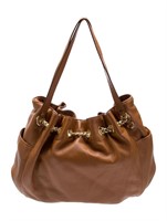 Michael Kors Brown Leather Chain-link Shoulder Bag