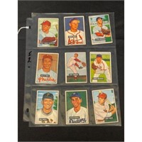 (9) Crease Free 1951 Bowman Baseball Cards