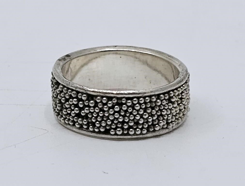 Modernist Sterling Silver Bangle Ring