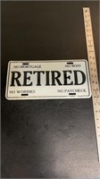 Retired license plate