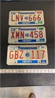 3 1990s TN License plates