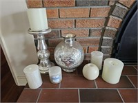 Antique Mercury Style Decor & Candles