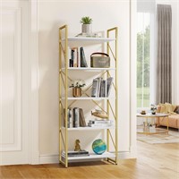 YITAHOME 5 Tiers Gold Bookshelf  23.6W x 62.2H