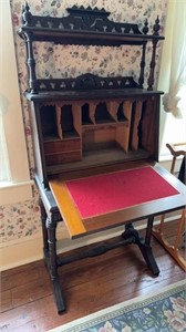 Small antique writing desk, with a drop-down