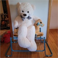 Kids rocker horse & stuffed bear