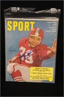 Huge Mcelhenny autograph 1955 sport magazine Hall