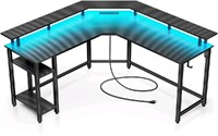 Rolanstar Computer Desk 56" with Power Outlets USB