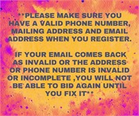 Make Sure Registration Info Is Valid - IMPORTANT