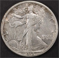 1918 WALKING LIBERTY HALF DOLLAR CH AU