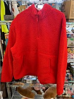 Red fluffy sweater xxl