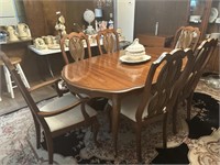 Mid century dining table w/ 6 chairs