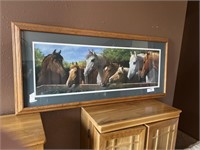 43X19 HORSES DRINKING OUT OF TROUGH