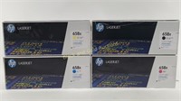 (4) New HP Laserjet 658X Multi Color Cartridges