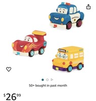 B. toys – Pull Back Cars – 3 Mini Toy Cars – Bus,