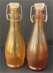 Colored Glass Bottles, 9"