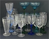 Stemmed Glassware & Vase (5" x 8")