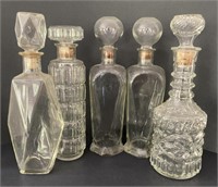Glass Decanter Bottles, 1' *Bidding 1xqty