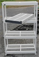 Ketter 4 tier poly shelving unit with extra shelf