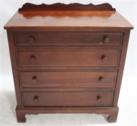 Vintage Bracket Foot Chest w/ Backsplash