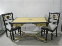 Vtg Table W/Two Chairs
