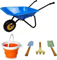 KOVOME Kid's Wheelbarrow Toy  Gardening Metal...