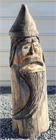 Carved Viking / Wizard Statue Yard Decor