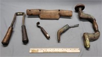 Antique Hand Tools Brace Scoop Spokeshave