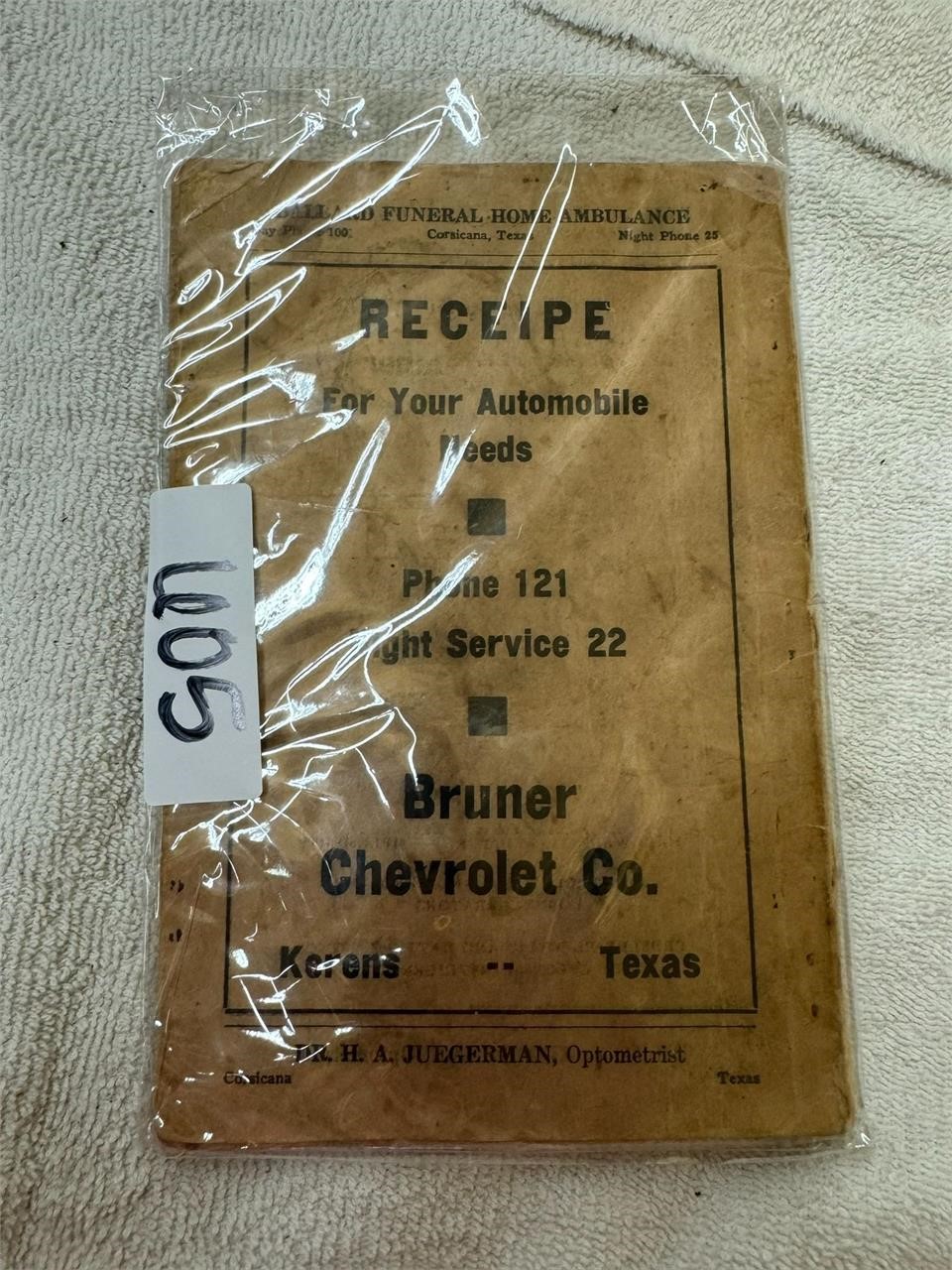 EARLY 1900s PHONEBOOK