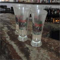 Budweiser Clydesdales Holiday Pilsner Glasses