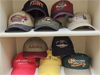 Selection of Baseball Caps, as pictured in shelves