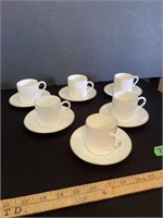 6 Royal Worcester mini cups & saucers