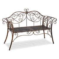 e Bronze Metal Garden Bench Chair 2 Seater for Gar