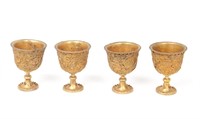 Chinese Copper Miniature Goblets, Cloisonne Ready