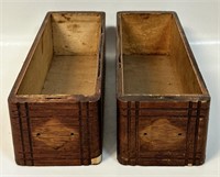 2 ANTIQUE WOODEN SEWING DRAWERS - RE PURPOSE
