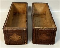 2 ANTIQUE WOODEN SEWING DRAWERS - RE PURPOSE