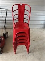 (5) Stacking Metal Chairs