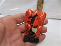 Vintage Halloween Clicker Noise Maker with Witch