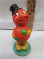 Vintage Halloween Bisque Pumpkin Man Germany4&1/4"