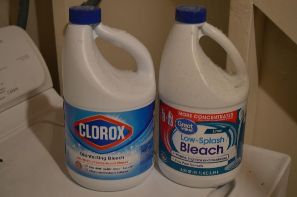 2 Bottles of Bleach Appear Full