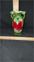 Antique Majonlica Double Handled  Vase