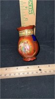 Vintage French Enamel Painted Vase