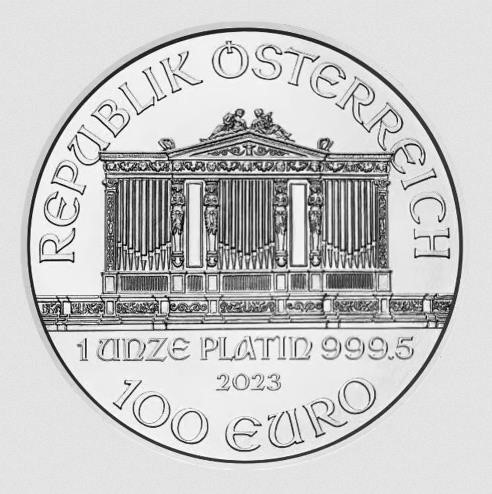 1 oz 2023 Austrian Philharmonic Platinum Coin